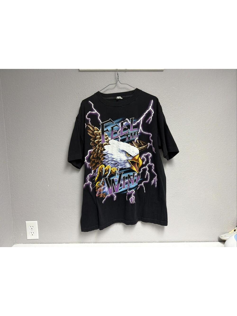 VTG Feel The Wind Norton Champagne Lightning Eagle TShirt XL